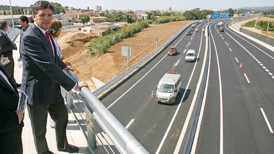 Recoder, ahir, al pont de la Fleca de Palamós, sobre l&#039;autovia.