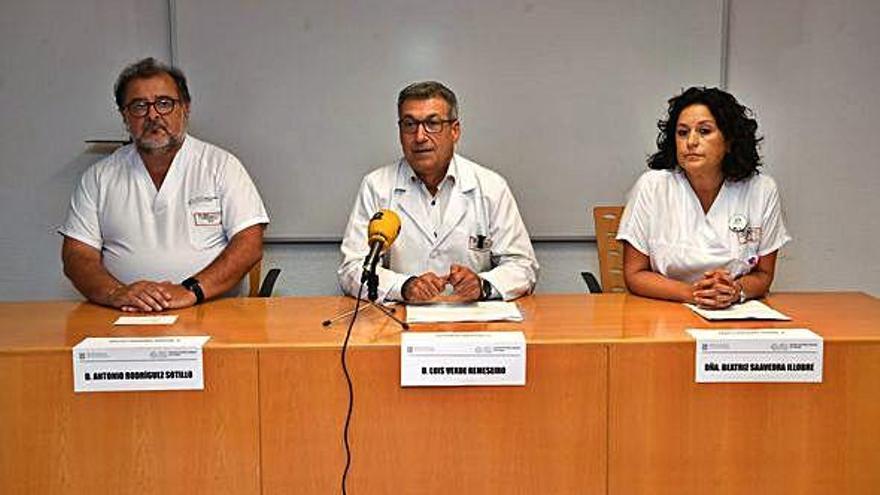 Antonio Rodríguez, Luis Verde y Beatriz Saavedra, ayer, en la presentación de &#039;Paraplejia 2019&#039;.