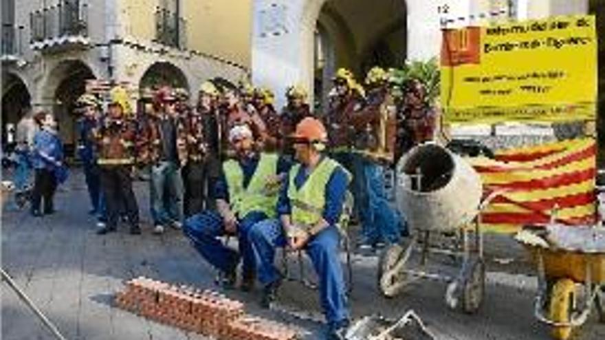 Agents del cos van protagonitzar dijous un acte de protesta.