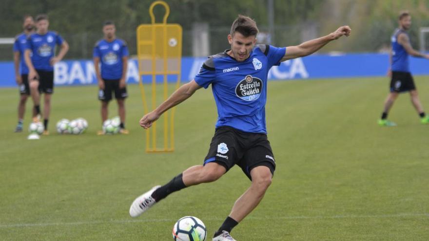 Gerard Valentín, en un entrenamiento.