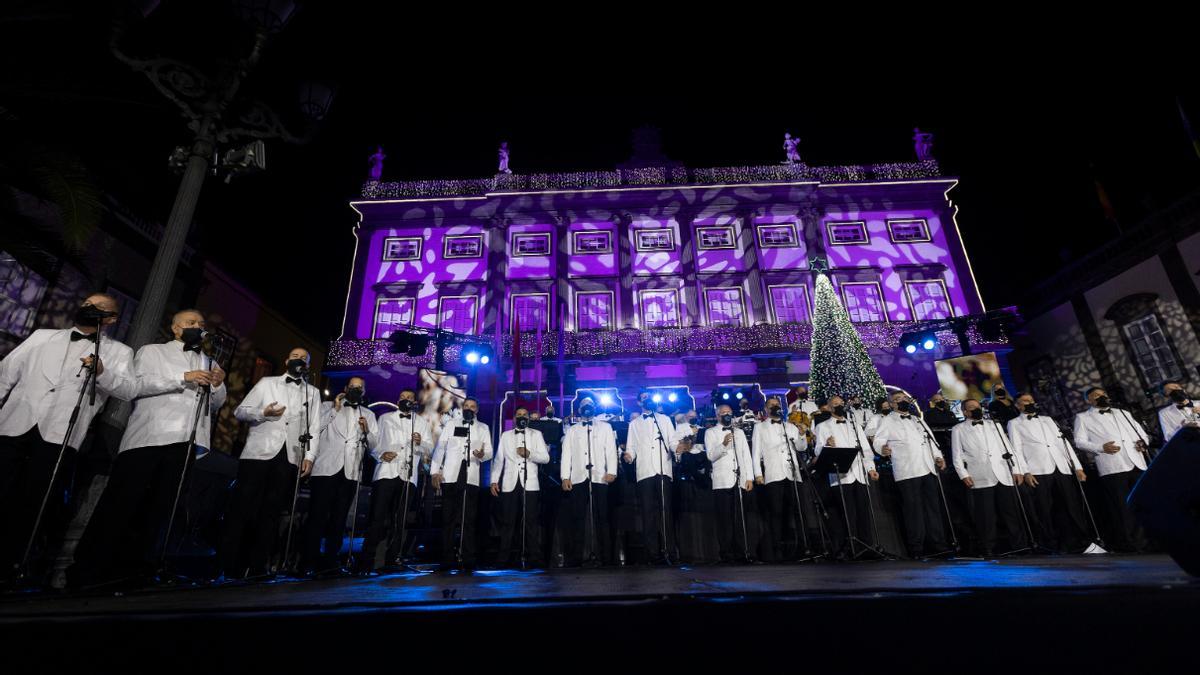 Imagen de Los Gofiones durante el concierto ofrecido el pasado año en Veguete durante el periodo navideño.