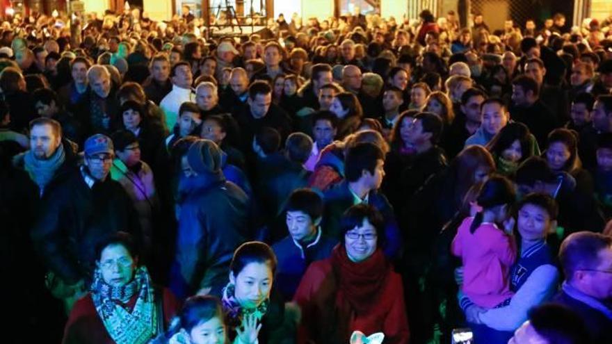 Despedida del año en la plaza de Cort.