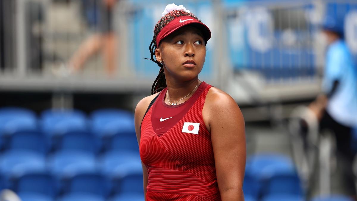 Naomi Osaka, durante el partido en el que cayó eliminada.