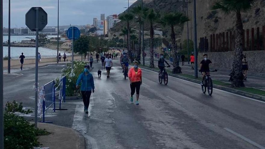 Alicante mantiene las zonas peatonales en la Vía Parque, la Cantera y Avda. Médico Ricardo Ferre