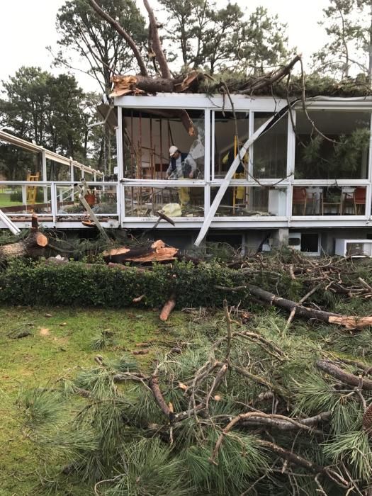 Los efectos del temporal Kurt en Arousa