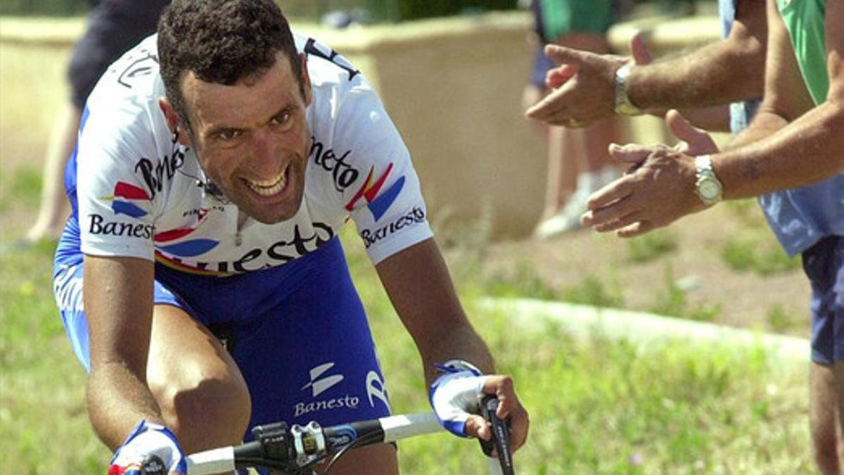 García Acosta, en pleno esfuerzo en la etapa que ganó del Tour
