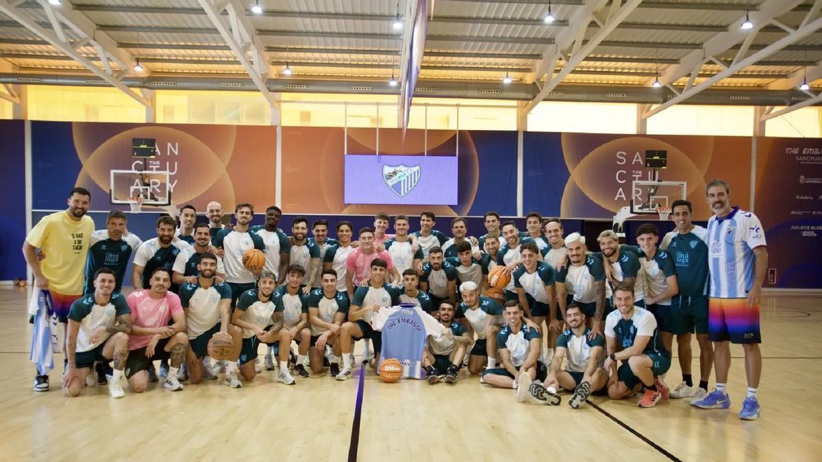 El Málaga CF estuvo este lunes en las instalaciones de The Embassy.