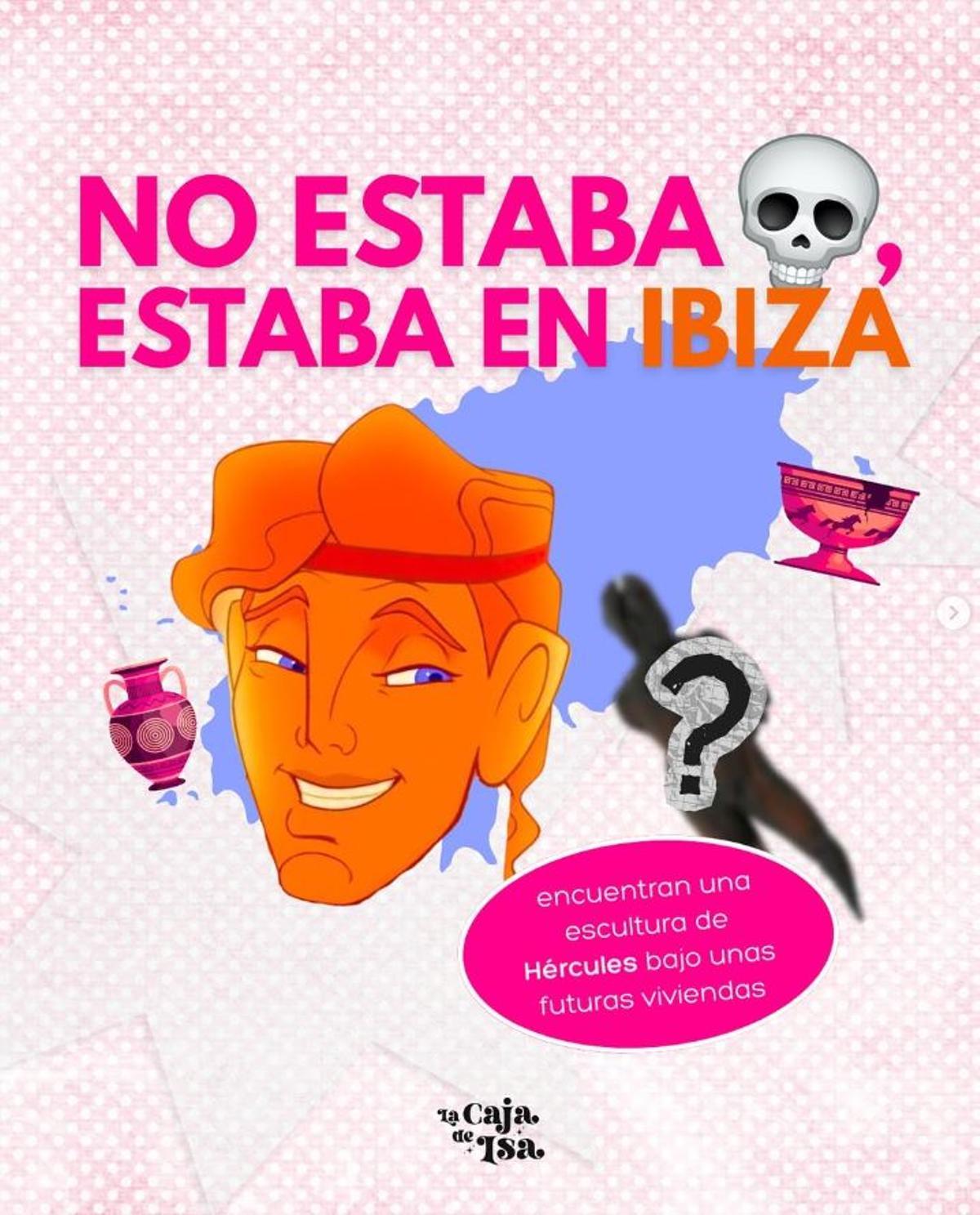 Publicación en redes sobre los restos hallados en Ibiza.