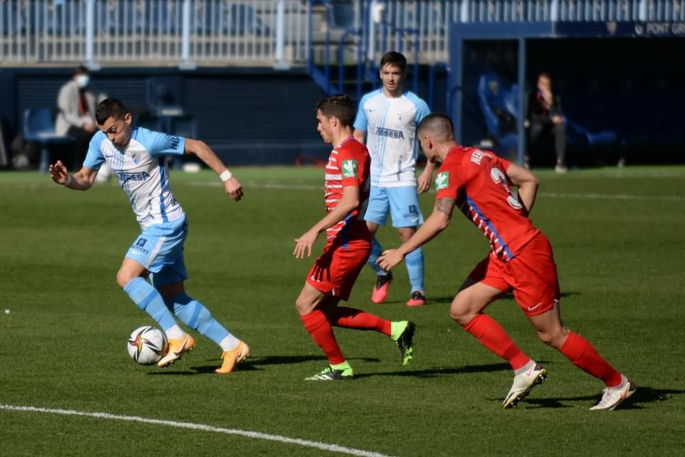 Partido de la Copa del Rey entre el Málaga CF y el Granada.