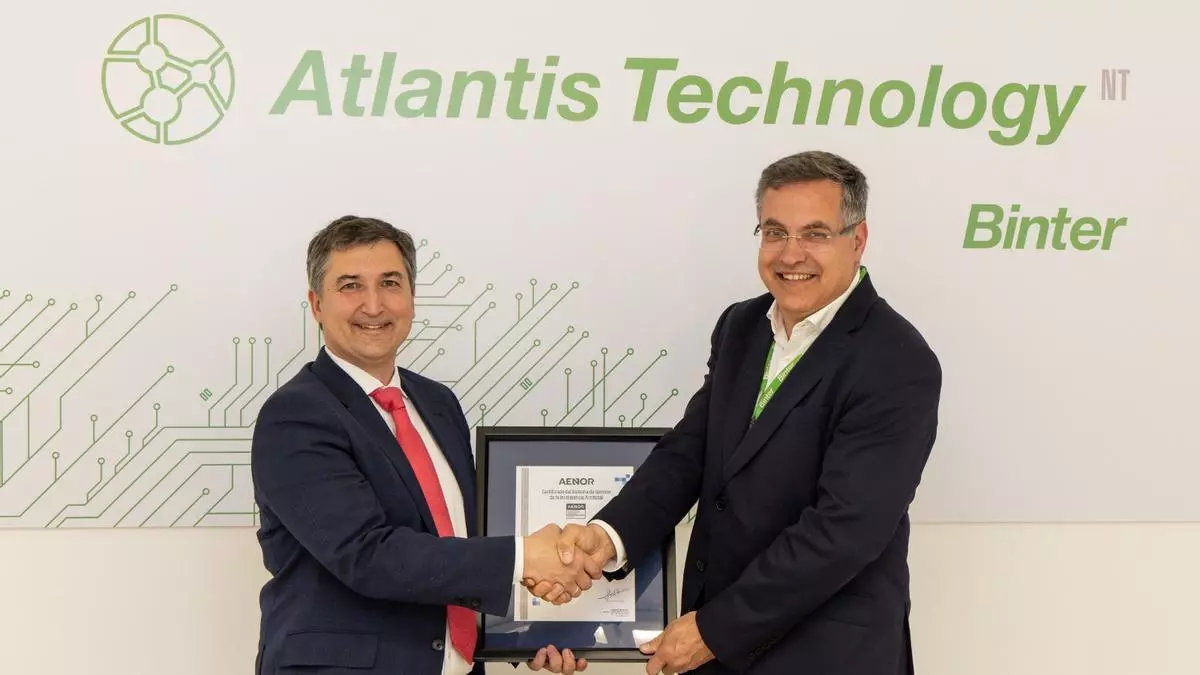 Atlantis Technology se convierte en la primera empresa canaria en certificar sus sistemas de gestión de IA