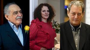 Gabriel García Márquez, Maggie OFarrell y Paul Auster.