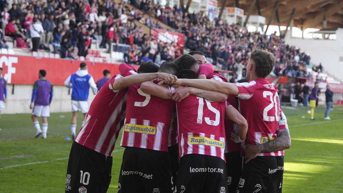 El Zamora CF, tras marcar a la Ponfe