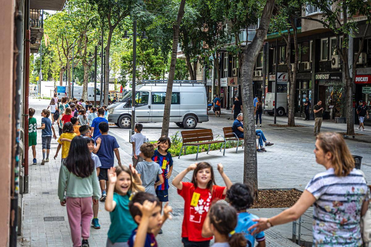 Escenas inesperadas de la Superilla del Eixample