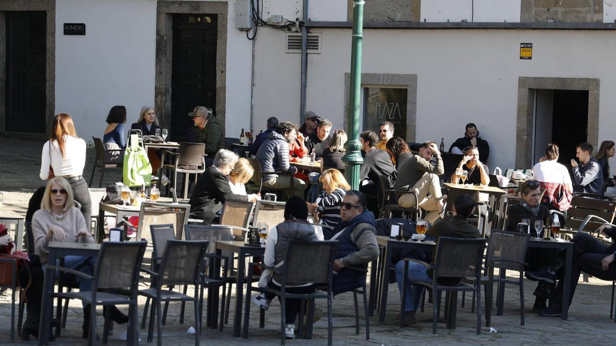 Terrazas de establecimientos hosteleros en Santiago de Compostela