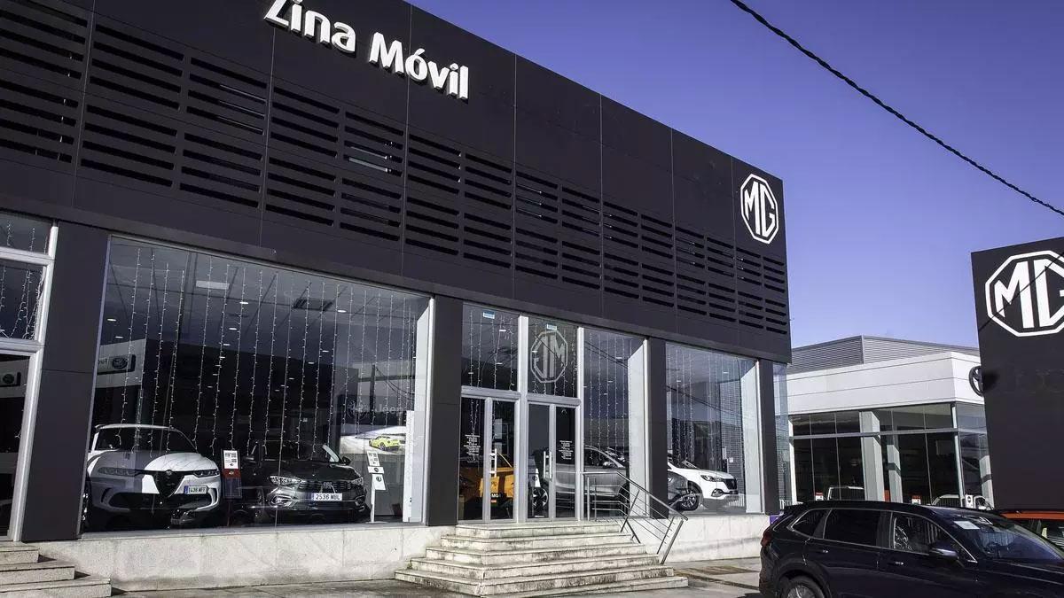 Fachada del concesionario oficial de la marca china MG en Vigo.