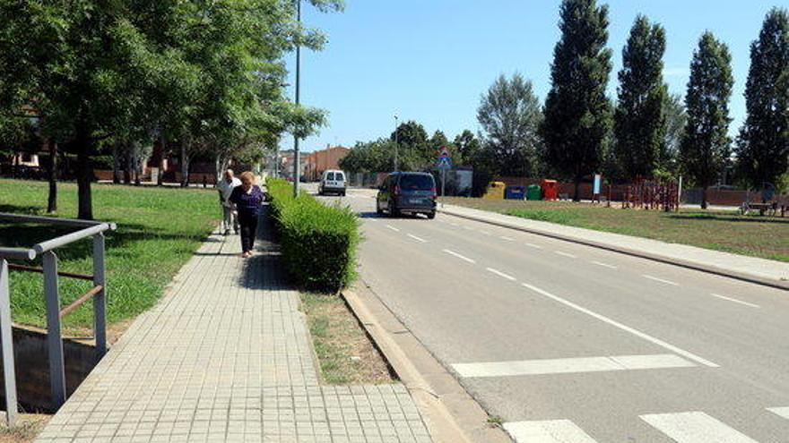 La zona on va tenir lloc l&#039;atac del gos a Banyoles.