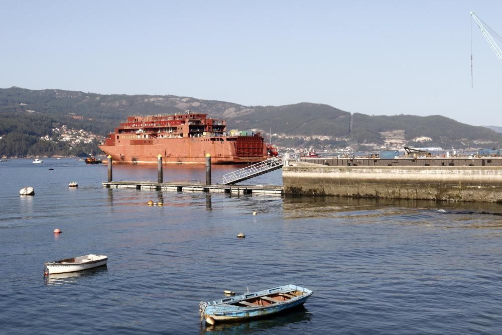 El ferri de Vulcano, en el dique seco