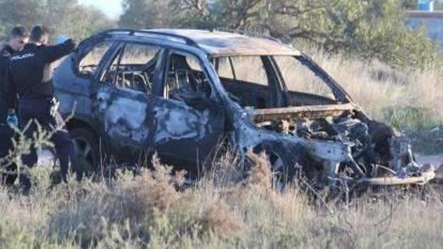 Condición en el que fue hallado el coche robado.