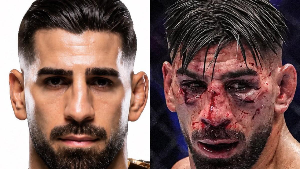 Ilia Topuria, en el combate ante Justin Gaethje