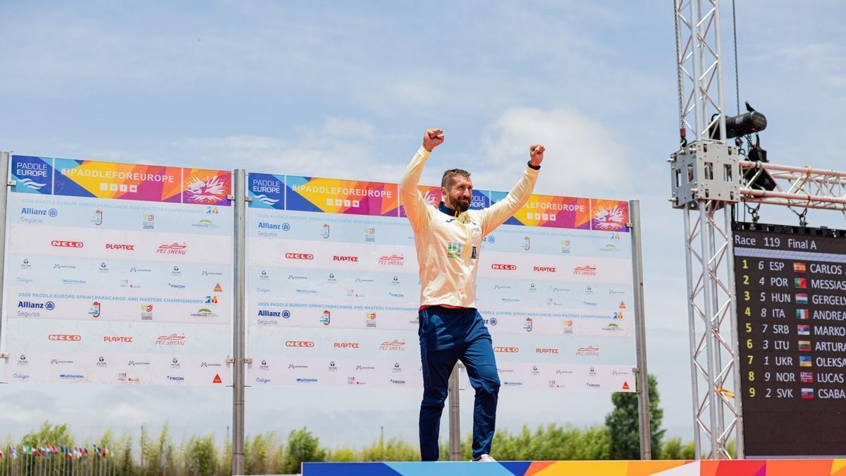Carlos Arévalo celebra la victoria