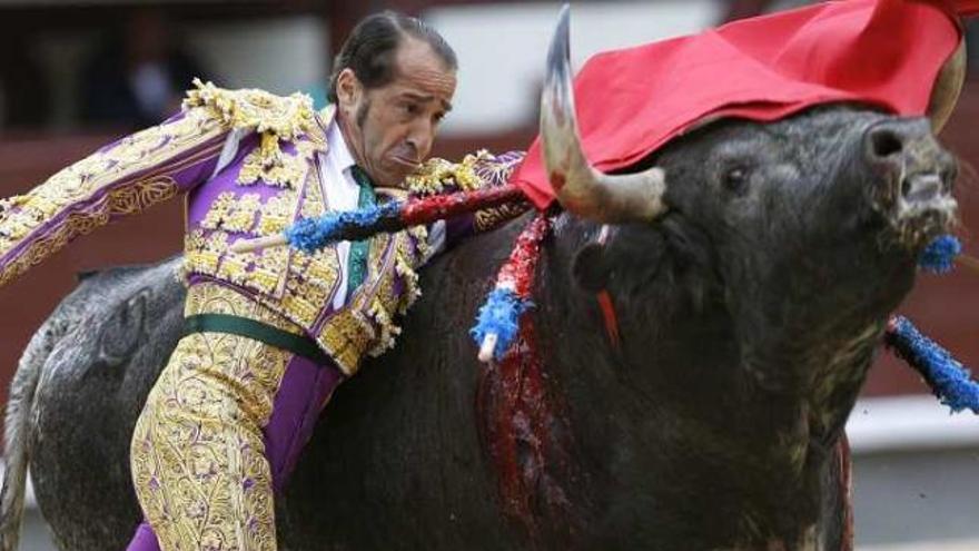 El diestro Luis Francisco Esplá durante su última aparición en Las Ventas