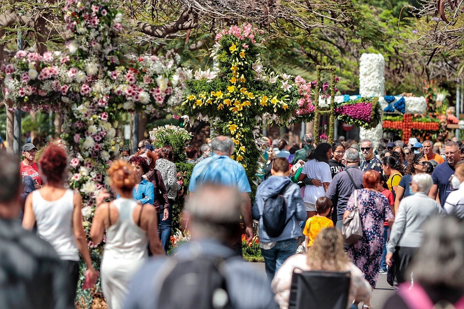 Recorrido por la rambla de Las Tinajas por el Día de la Cruz