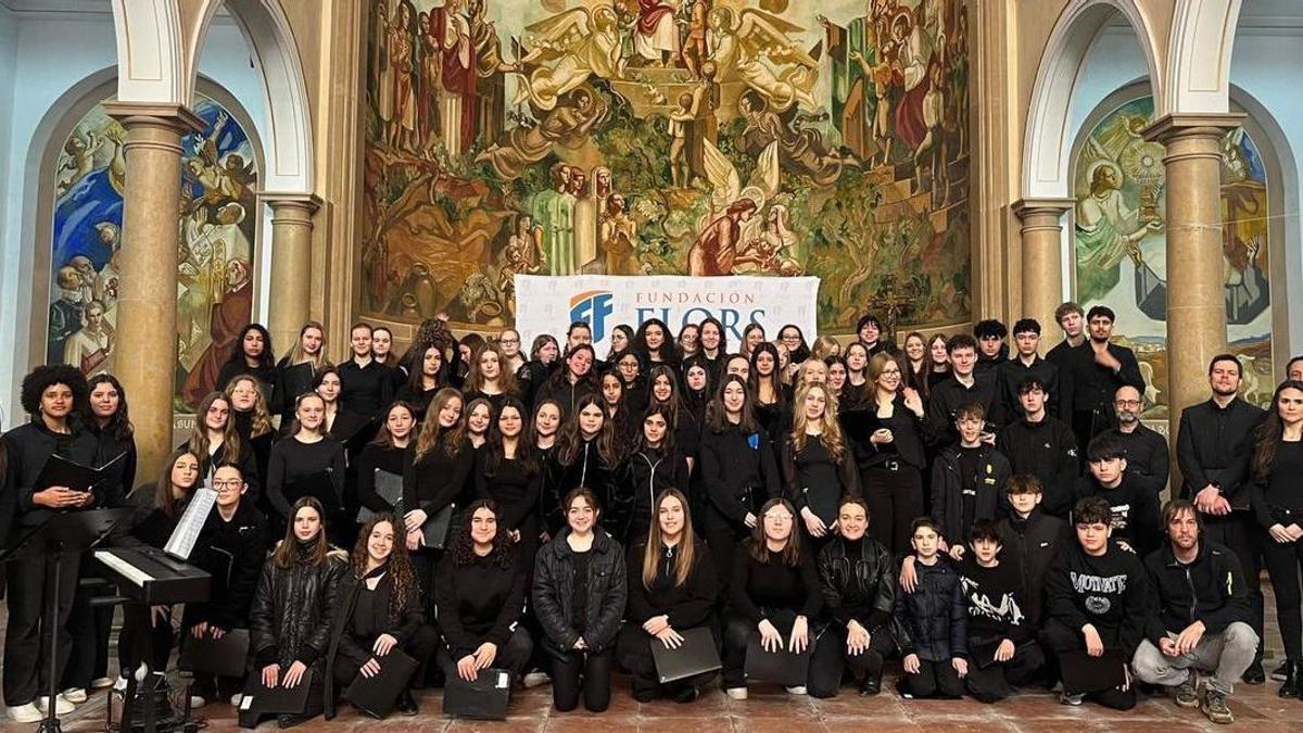 El coro del colegio Fundación Flors de Vila-real lo integran 34 alumnos y alumnas de secundaria.