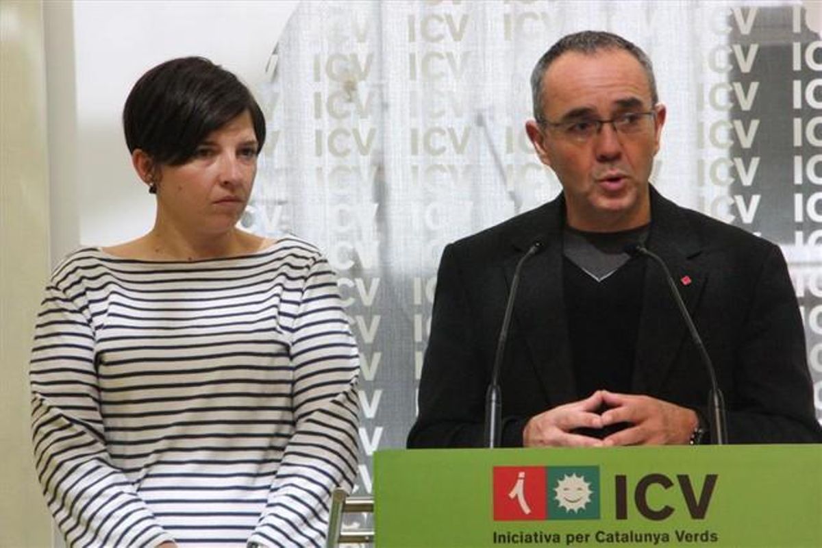 Els diputats d’{ICV} Laia Ortiz i Joan Coscubiela.