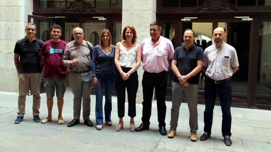 Foto de família de la taula territorial del projecte Investin a Girona