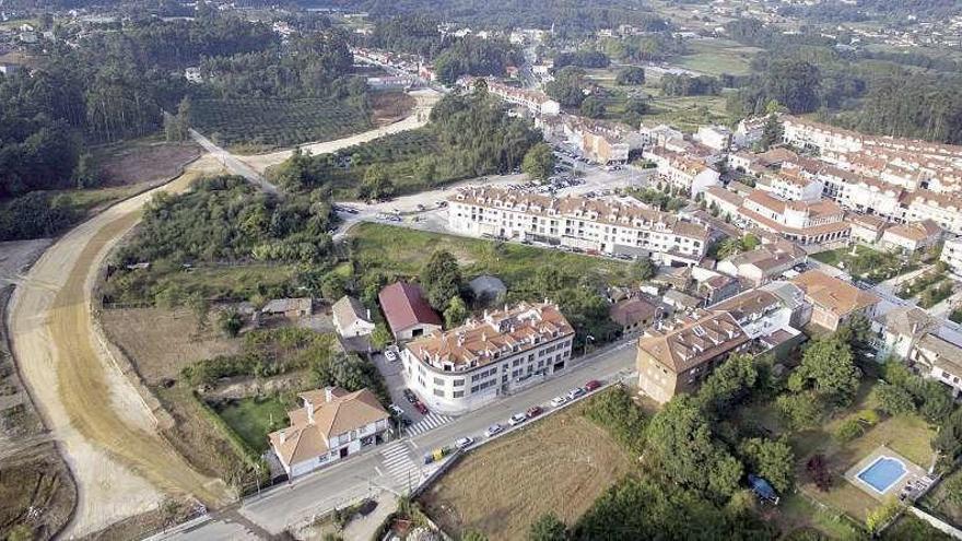 Vista aérea del estado actual de los trabajos en Tomiño. // D.B.M.