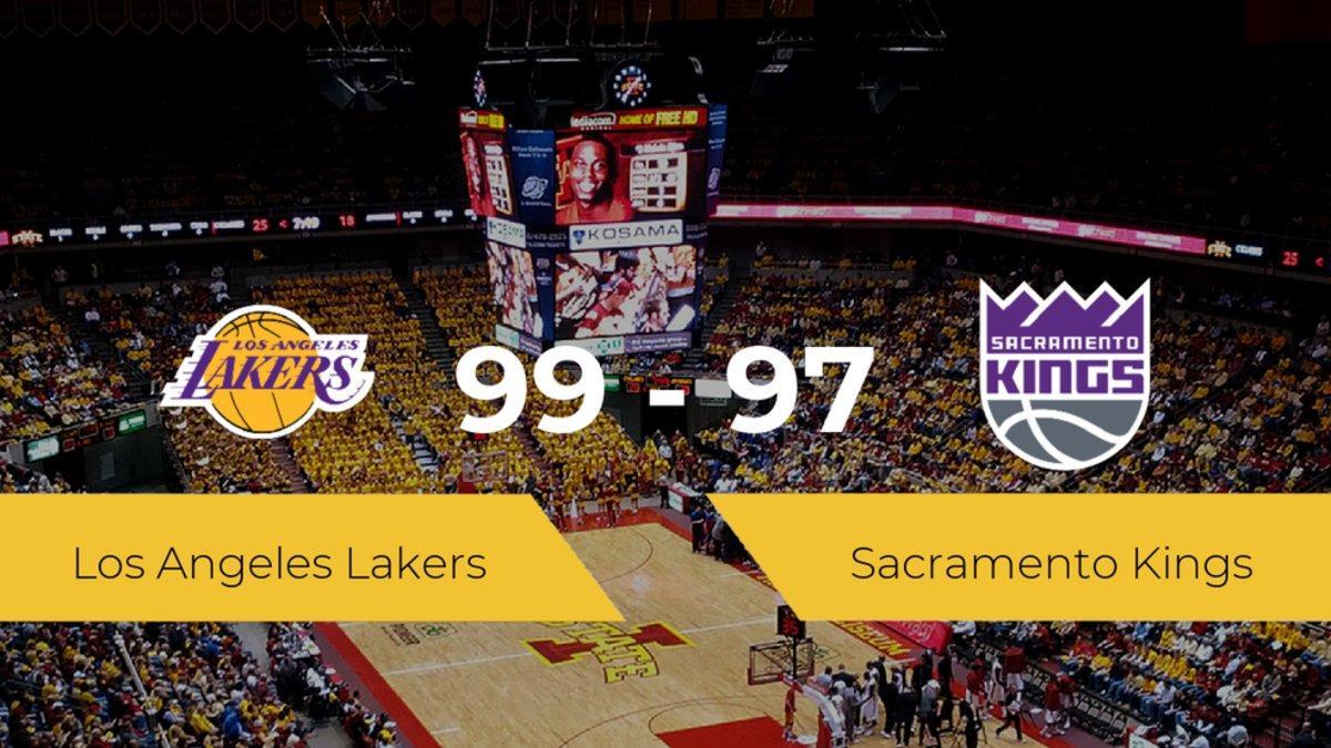 Los Angeles Lakers se impone por 99-97 frente a Sacramento Kings