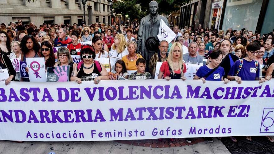 Imagen de una protesta en Bilbao contra las agresiones.