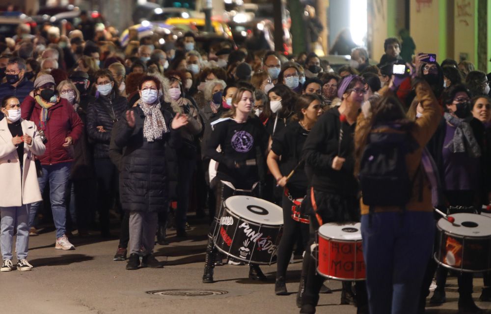 Manifestación en las calles del Port de Sagunt, el 25N contra la violencia machista.