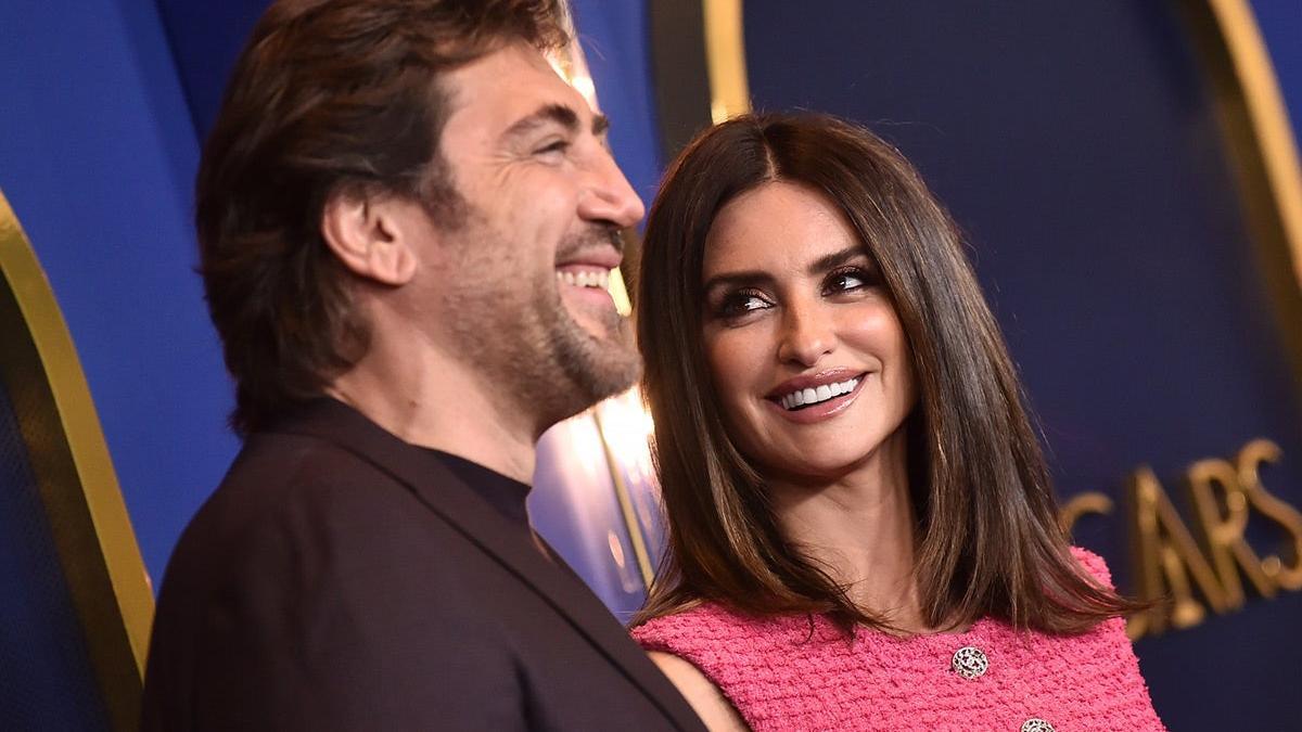 Penelope Cruz y Javier Bardem en la comida de nominados a los Oscars en Los Ángeles