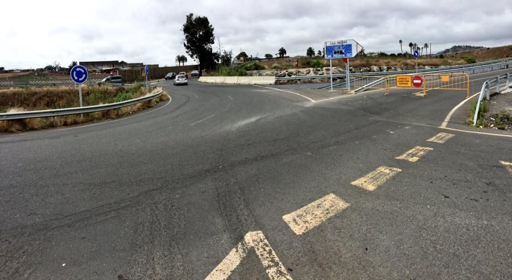 Cortes de tráfico en la circunvalación de Las Palmas de Gran Canaria