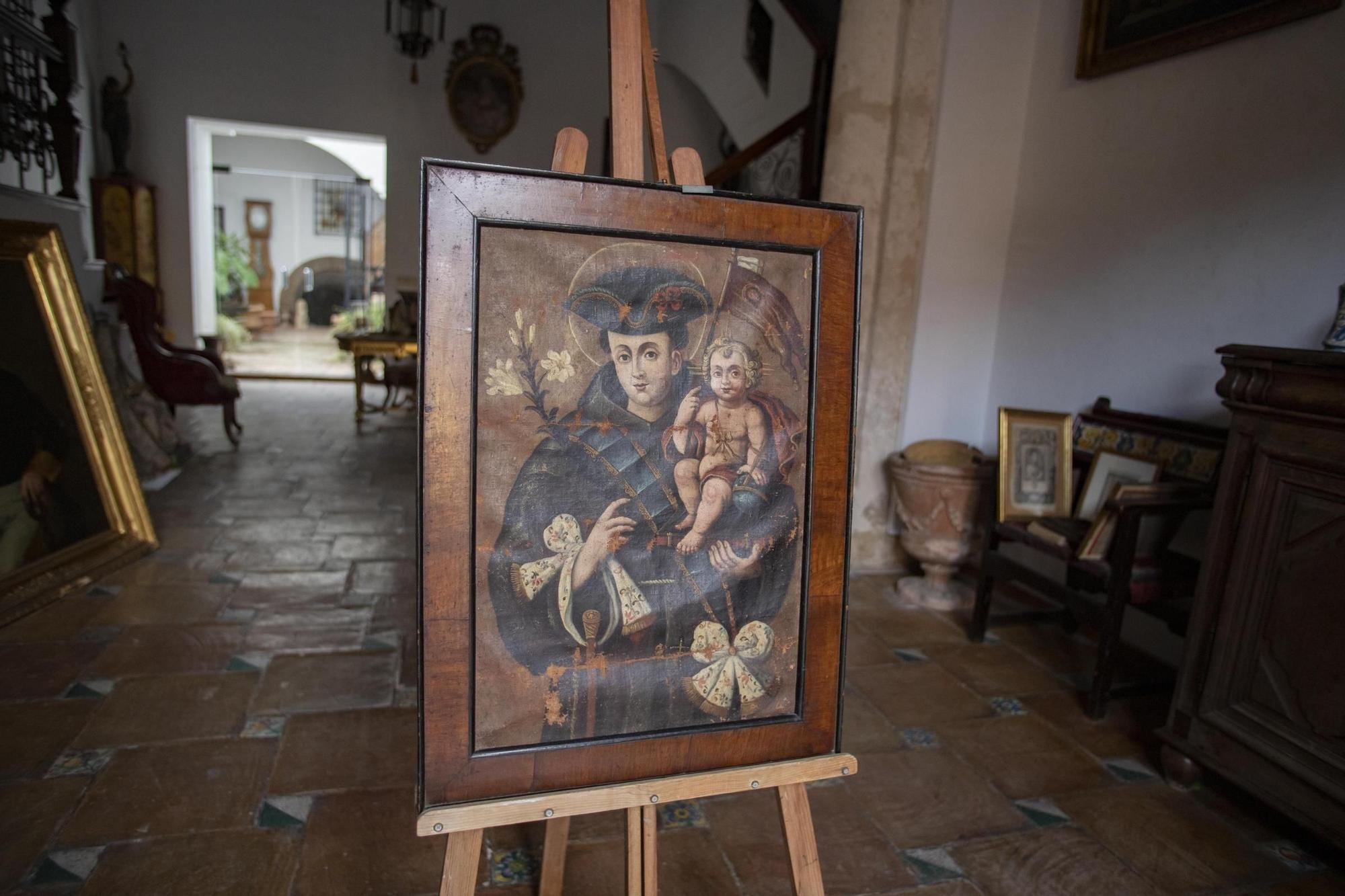 Un anticuario adquiere en Xàtiva un San Antonio de Padua pintado por el sobrino del retratista de Felipe V