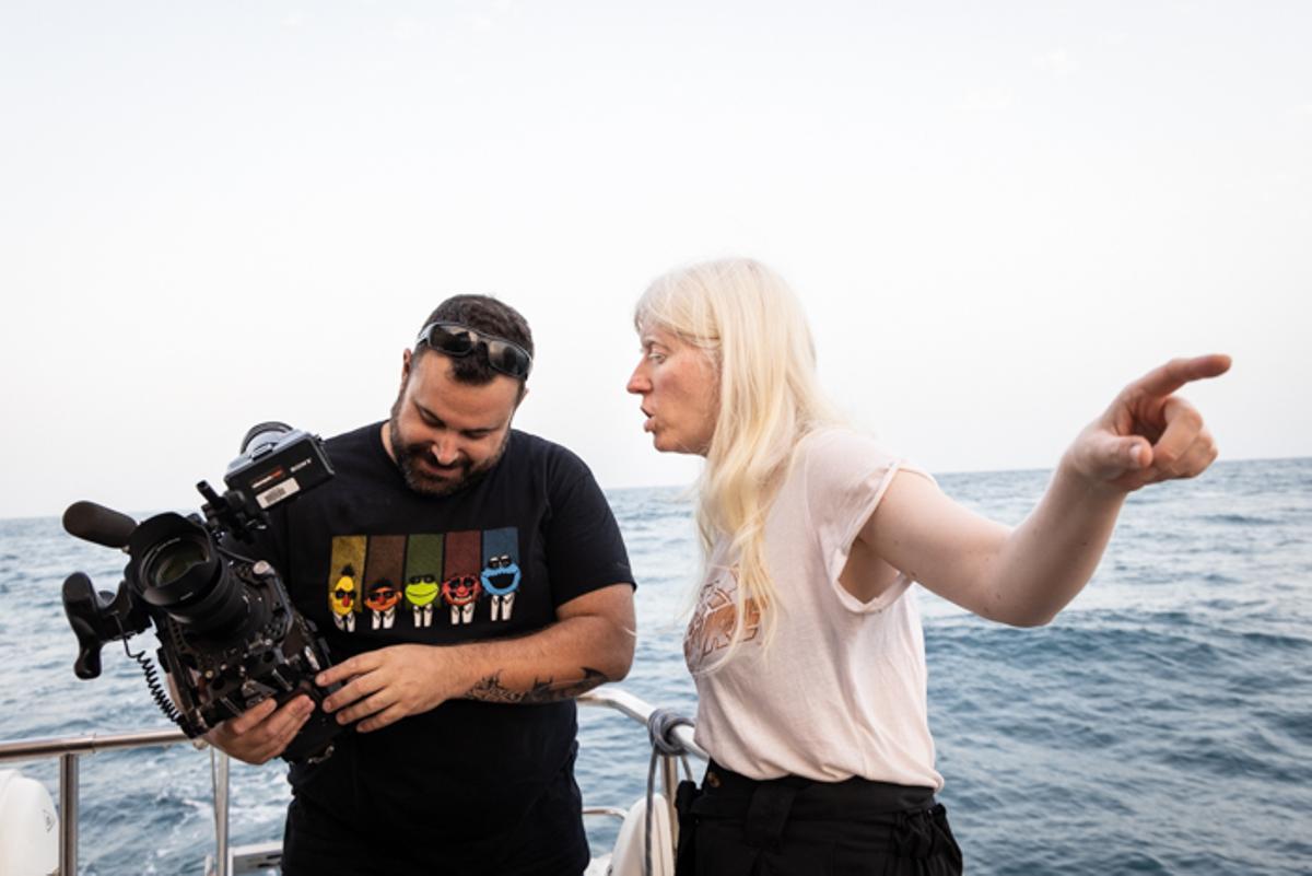 Momento del rodaje del documental.