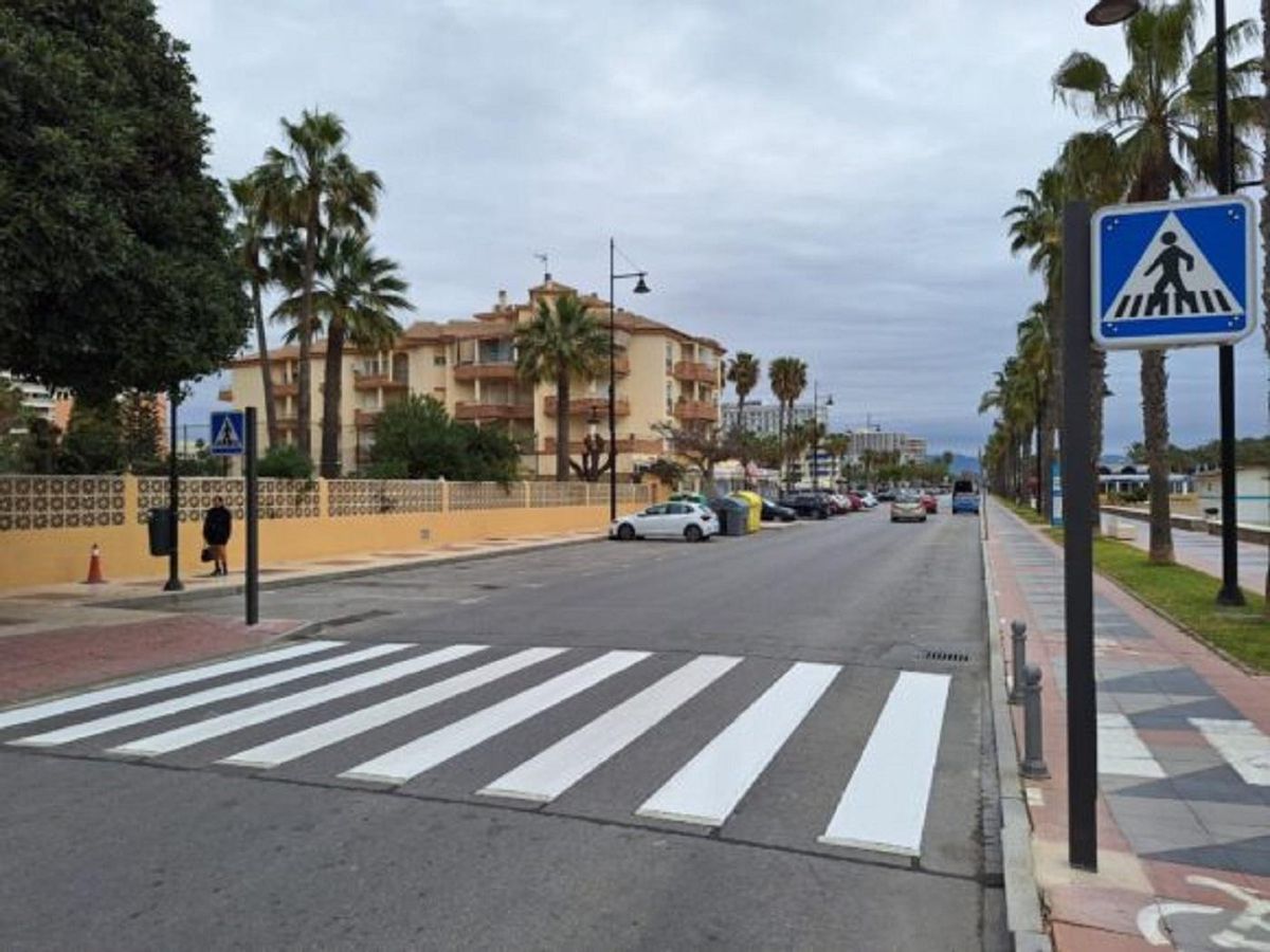 El otro paso de peatones inteligentes instalado en Torremolinos.