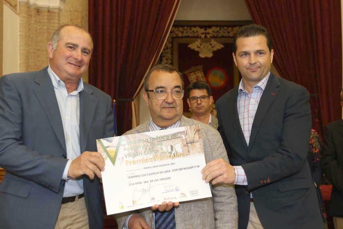 V Concurso ibérico de aceites de oliva virgen extra premios Mezquita 2018