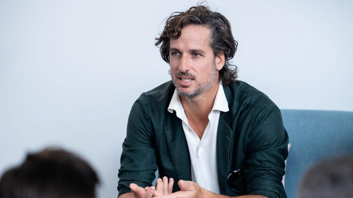 Feliciano López atendió a los medios en Bolonia