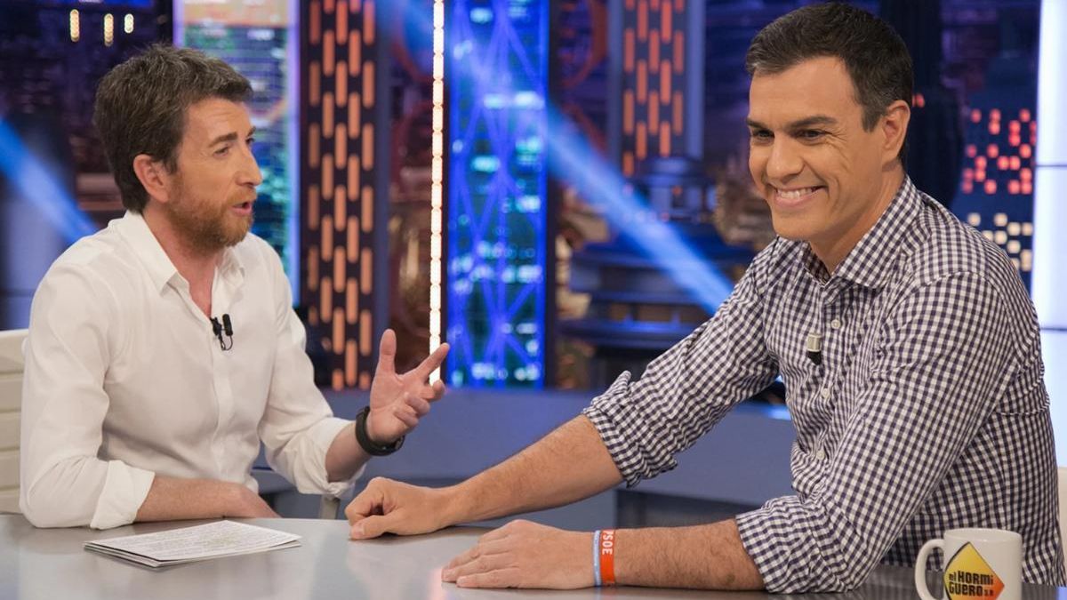 Pablo Motos y Pedro Sánchez, en la última visita del presidente del Gobierno a 'El Hormiguero'.