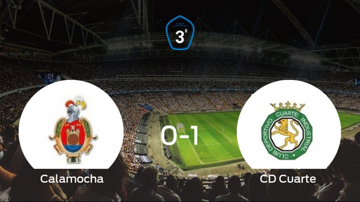 El CD Cuarte derrota 0-1 al Calamocha y se lleva los tres puntos