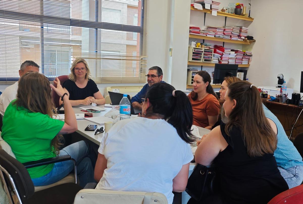 Reunión de la portavoz socialista.