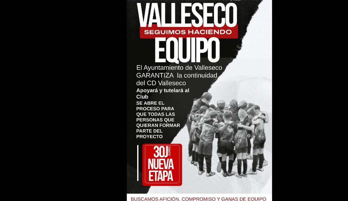 Cartel del Valleseco.