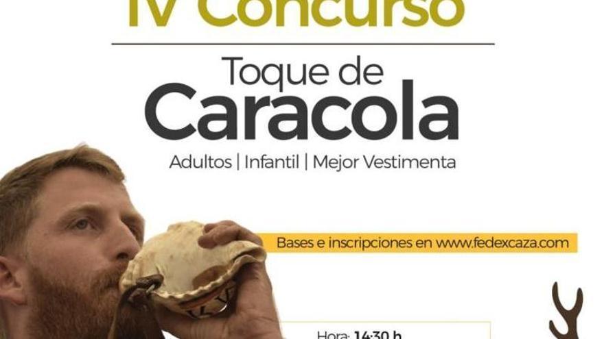 El XI Día del Cazador Extremeño incluirá el IV Concurso de Toque de Caracola en Los Santos de Maimona