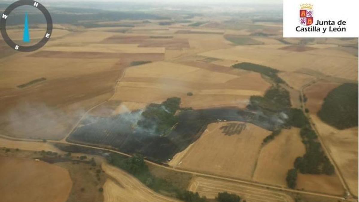 Fuego en Villalube