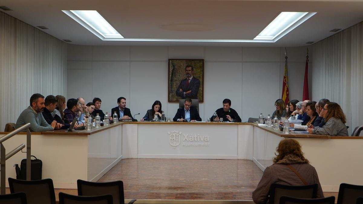 El pleno de este jueves en Xàtiva.