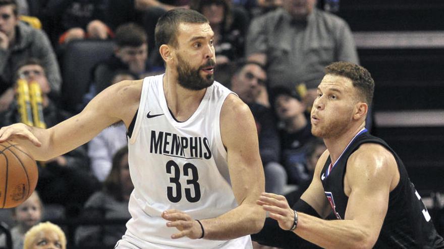 Gasol en uno de los últimos partidos de los Grizzlies.