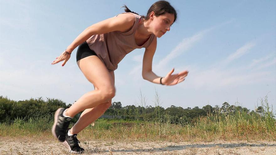 Ainhoa Repáraz en un entrenamiento