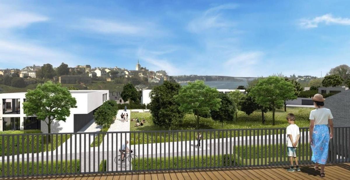 Recreación de la urbanización.